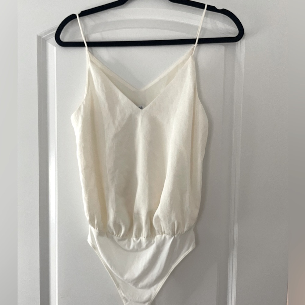 White silky Express bodysuit nwot